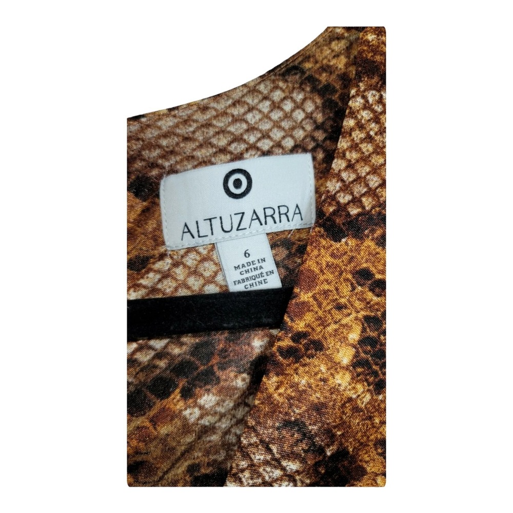 NWT Altuzarra Women's Size 6 Dress Animal Print Brown Long Sleeve - Picture 5 of 5